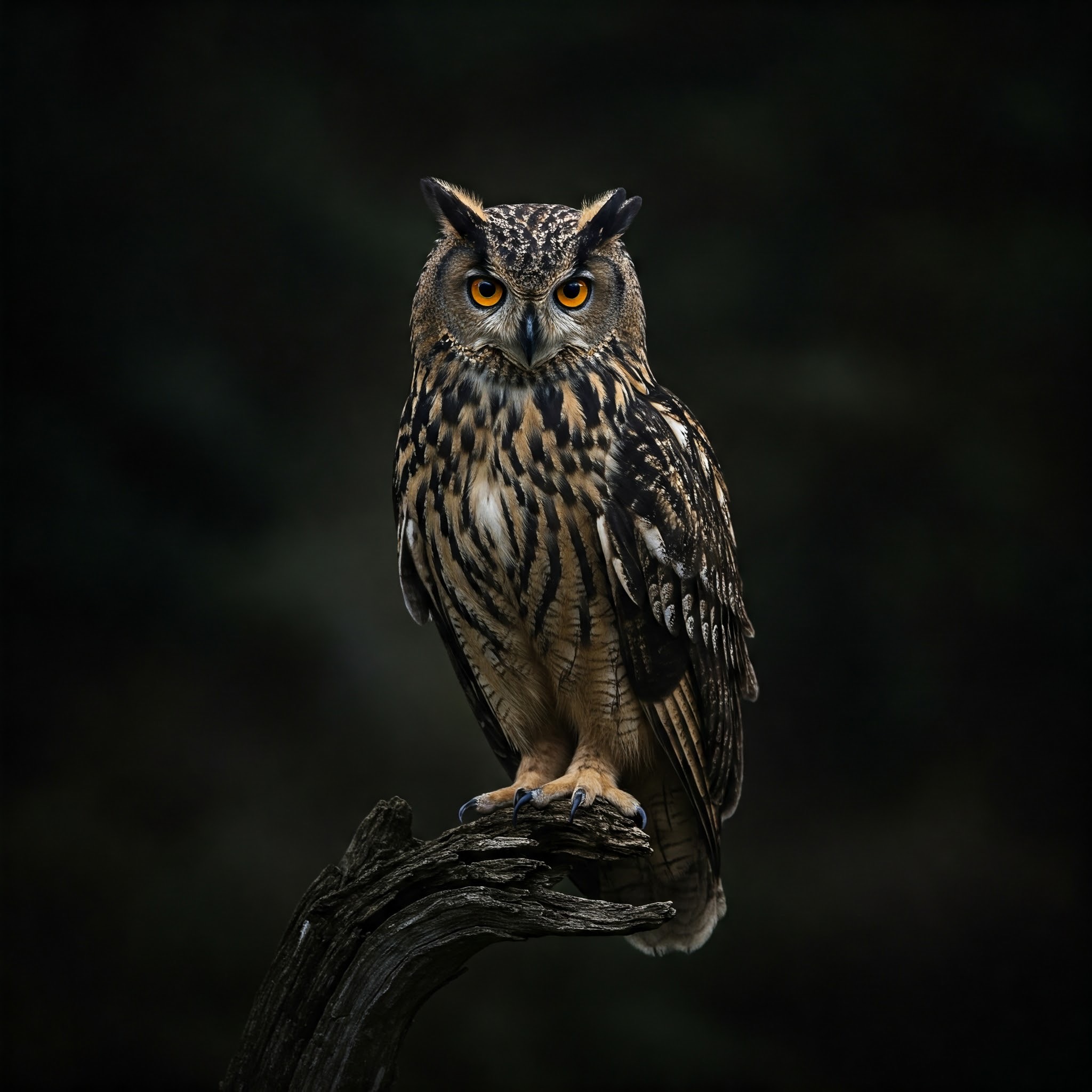 photo of Eurasian Eagle-Owl Perched on a Branch